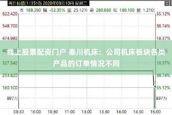 线上股票配资门户 秦川机床：公司机床板块各类产品的订单情况不同