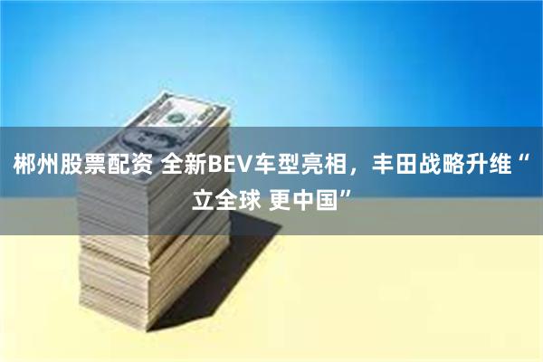 郴州股票配资 全新BEV车型亮相，丰田战略升维“立全球 更中国”