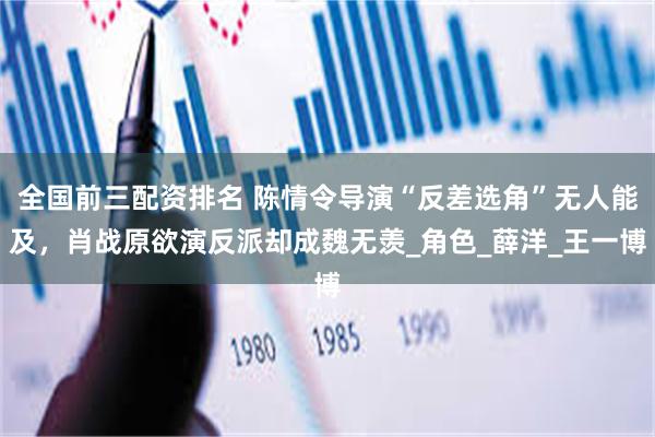 全国前三配资排名 陈情令导演“反差选角”无人能及，肖战原欲演反派却成魏无羡_角色_薛洋_王一博