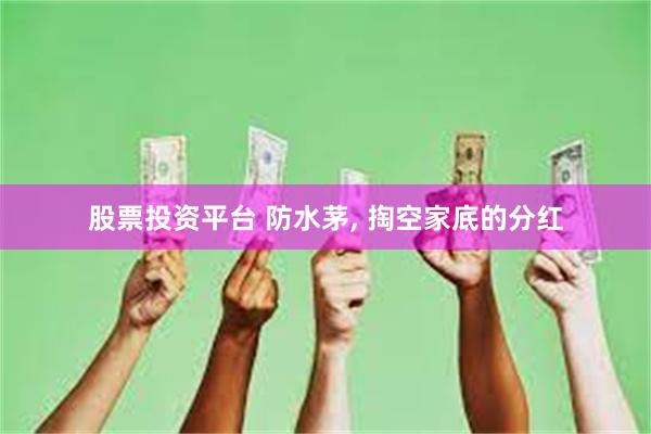 股票投资平台 防水茅, 掏空家底的分红