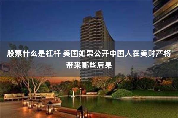 股票什么是杠杆 美国如果公开中国人在美财产将带来哪些后果